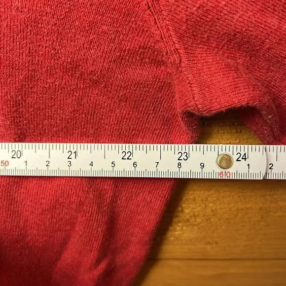 Polo Ralph Lauren V-neck Men’s red Sweater Pima cotton Lg winter event office - Picture 4 of 8